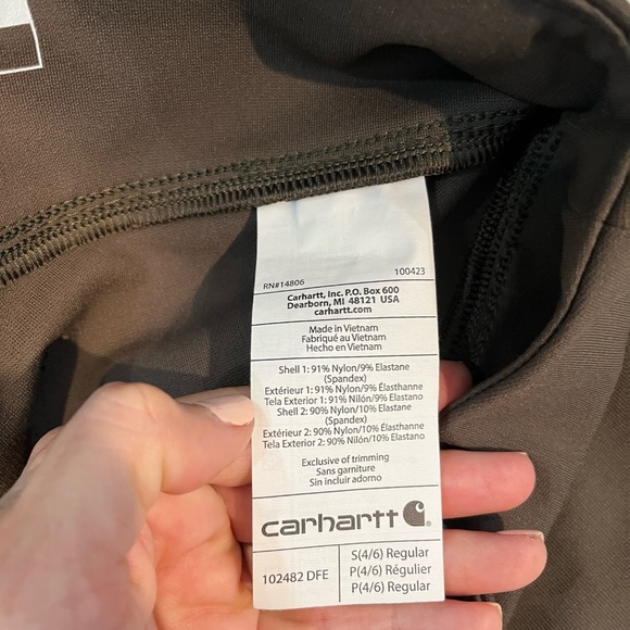 CARHARTT Midweight Force Leggings, Size Small - Picture 7 of 16